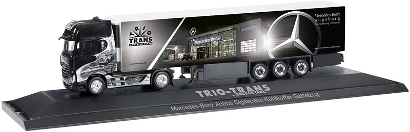 H0 Herpa 121644 - Mercedes-Benz Actros Gigaspace refrigerated box semitrailer “Trio-Trans”