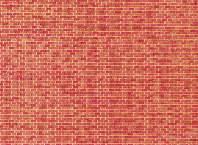 N Faller 222568 - Wall card, Red brick